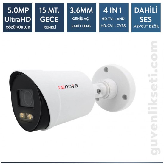 Cenova CN-754BFC 5MP Full Color AHD Bullet Kamera